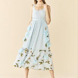 Valeria Dress - Lotus Garden Blue